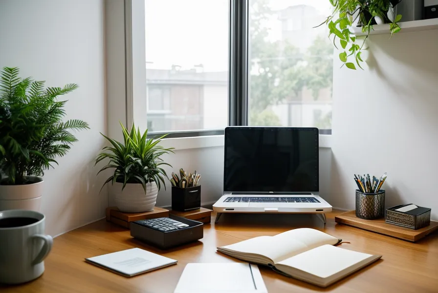 Nahaufnahme eines handgeschriebenen Kalenders mit Markierungen für Homeoffice und Bürotage.